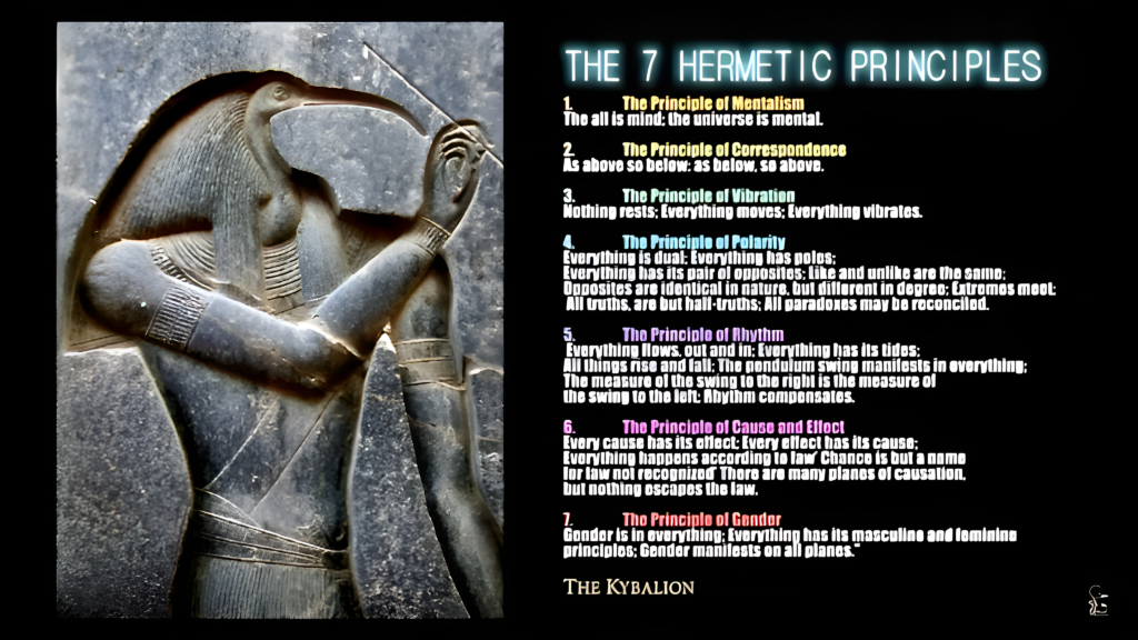 An image depicting the 7 Hermetic Principles
